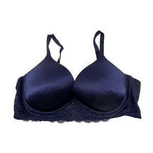 Soma Size 40D Bra Enhancing Shape Navy Blue Lace Underwire Adjustable